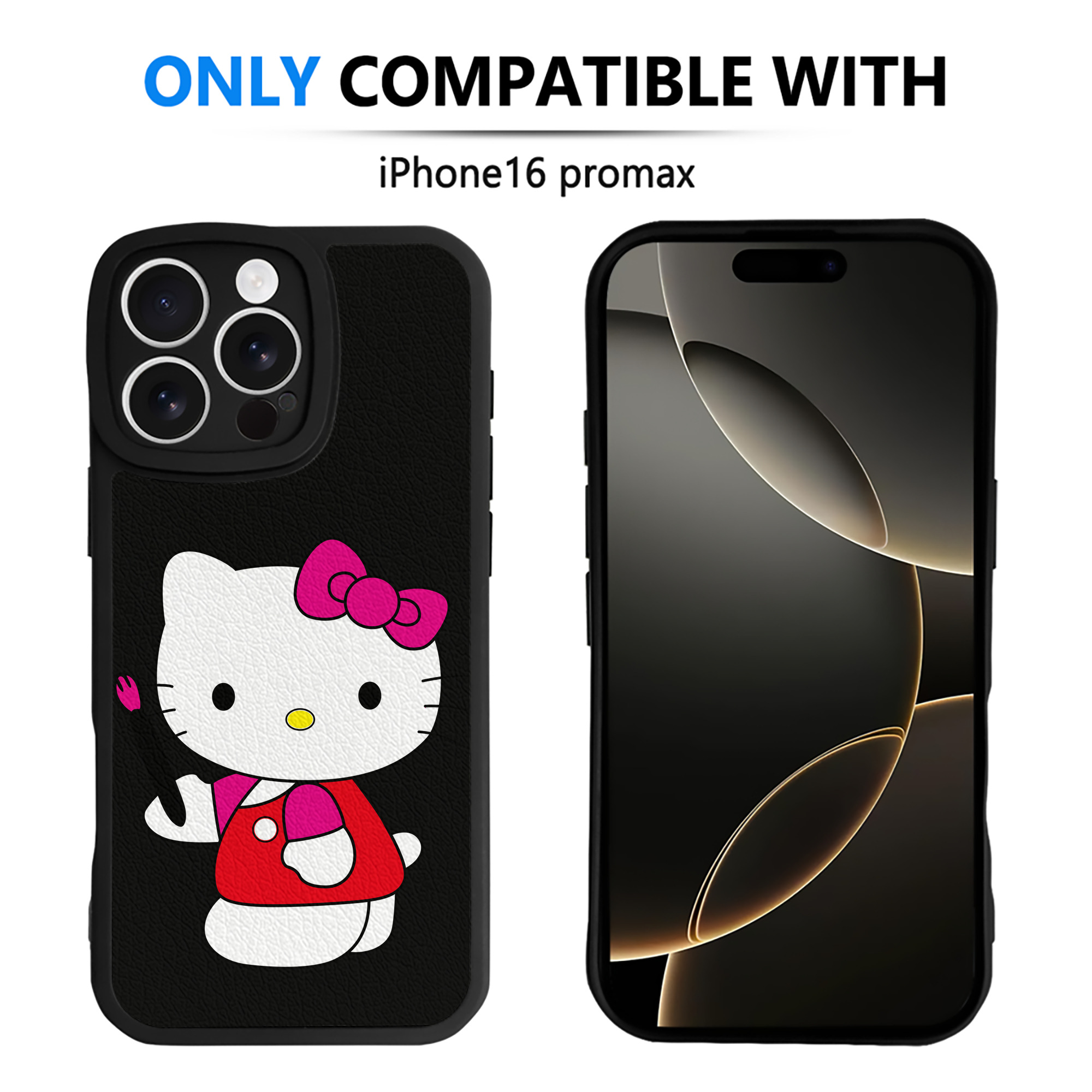（画像用） Hello Kitty ハローキティ 【iPhone 16シリーズ対応】シリコンスマホケース（レザー調） 材質：シリコン